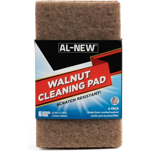 AL-NEW Walnut Cleaning Pads (6 Pack)