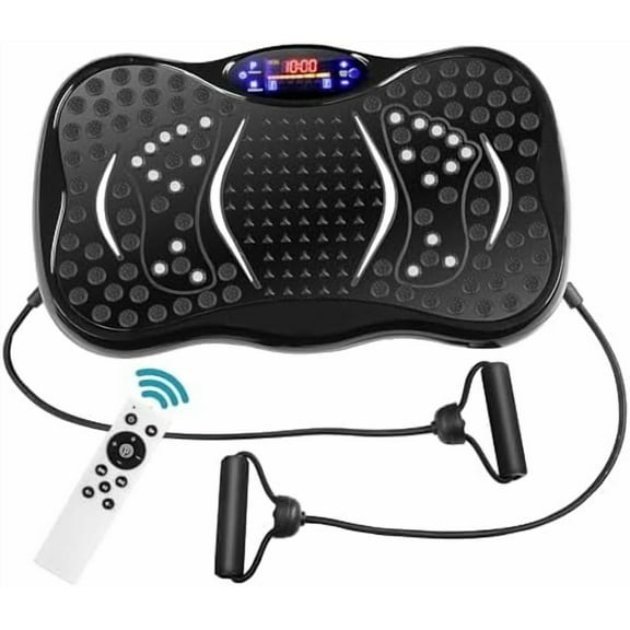 Mini Waver Vibration Platform Exercise Machine, Whole Body Fitness Vibration Plates w/ Loop Bands, Full Body Home Training Equipment for Weight Loss Workout, Black$$Sport & Recreation Other