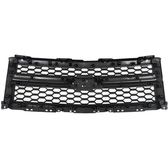 Genrics Front Upper Bumper Grille Gloss Black Honeycomb Replacement for Silverado 1500 LT LTZ WT 2014-2015