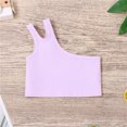 thumbnail image 3 of Girls' Tops Kids Racerback Crop Tank Top Sleeveless Sports Dance Top For Ballet Dancewear Girls Tops Purple 6 Years-7 Years, 3 of 3