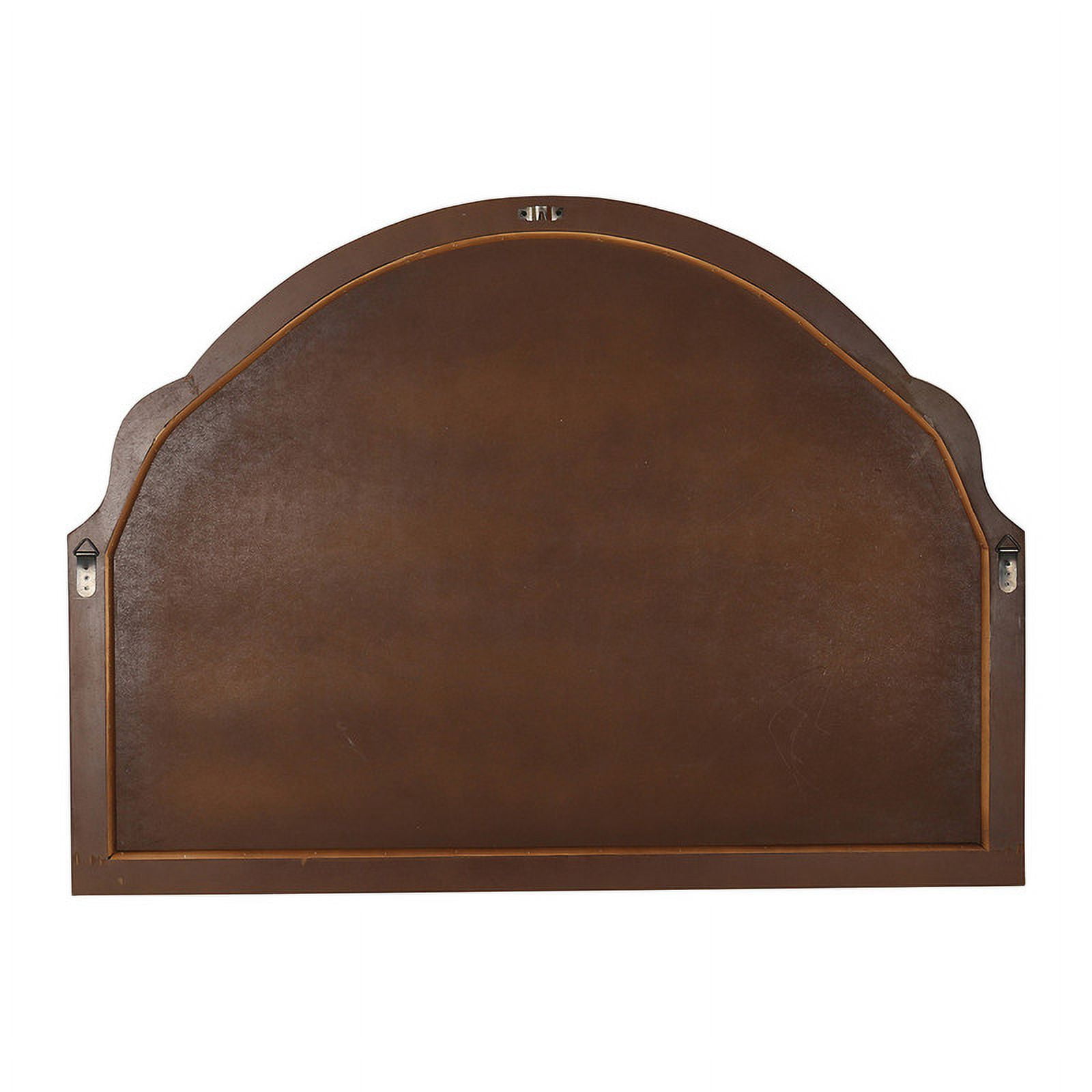 Regina Wide Arch Natural Tone Wood Wall Mirror