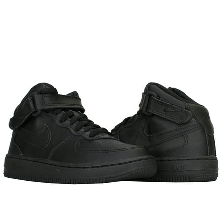 Nike Air Force 1 Black Mid Top Basketball Shoes Boys / Girls Style :314196