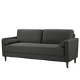 thumbnail image 2 of Lifestyle Solutions Lorelei Mid-Century Modern Cushion Back Upholstered Sofa, Heather Gray Fabric, 2 of 9