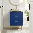 thumbnail image 2 of Sink Vanity Cabinet, Blue Black, Ceramic, Wood, Modern Contemporary, Hotel Bedroom Bathroom Master Suite Guest, 2 of 9