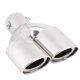 thumbnail image 4 of Tubo de escape 1 a 2 silenciador doble punta de escape de coche ajuste universal para coche con tubo de menos de 2.402 in, 4 of 8
