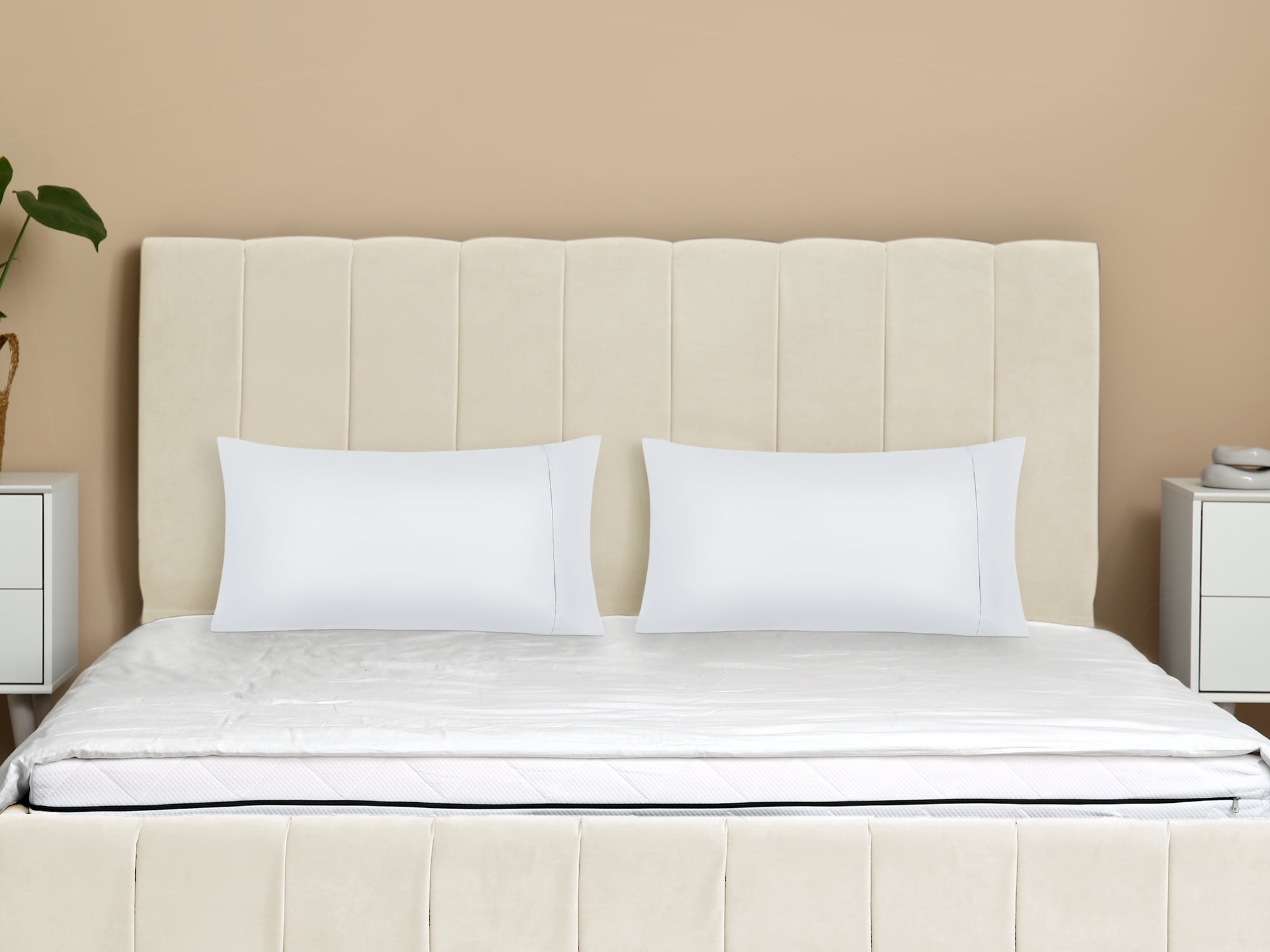 Unique Bargains Pillow Cases with Envelope Closure Pillow Covers 2 pcs Standard White