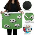 thumbnail image 6 of Round Toy Storage Basket Foldable Storage Basket for Home Decor Laundry Basket20" x 14" Soccer Balls Pattern, 6 of 6