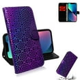 thumbnail image 1 of For Iphone 15 Colorful Magnetic Buckle Leather Phone Case(Purple), iPhone 13, 1 of 6