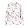thumbnail image 4 of Women's Long Sleeve Tops 2026 Spring Trendy Floral Printed Tees Shirts Ladies Dressy Blouses Casual Loose Clothing, 4 of 4