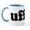 White/Blue Inside, variant on CafePress - Uffda Mug - 11 oz Ceramic Mug - Novelty Coffee Tea Cup