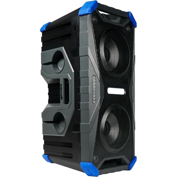 Gemini Sound SoundSplash 400W Floating Waterproof Wireless Bluetooth Speaker, LED Light Show, Dual 8 Woofers & NFC Pairing - Perfect for Pool Parties, Beach, Travel & Home Fun Blue/Gray