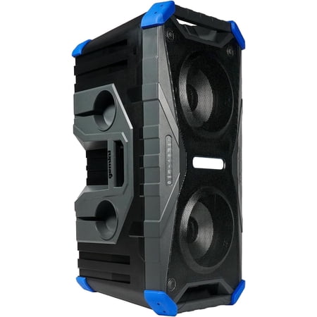 Gemini Sound SoundSplash 400W Floating Waterproof Wireless Bluetooth Speaker, LED Light Show, Dual 8 Woofers & NFC Pairing - Perfect for Pool Parties, Beach, Travel & Home Fun Blue/Gray
