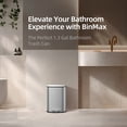 thumbnail image 6 of BinMax 1.3 Gallon Garbage Bin Silent Close Fingerprint-Resistant Stainless Steel Trash Can for Bathroom, 6 of 9