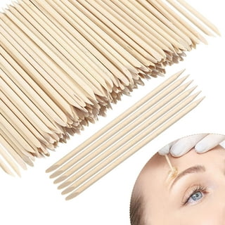 Mibly Wooden Wax Sticks 200 Pack - Eyebrow, Lip, Nose Small Waxing