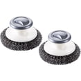 thumbnail image 1 of 2 Pcs Récurreur en Acier Inoxydable avec Poignée, Fournitures de Nettoyage Robustes pour Casseroles, Poêles, Grilles, Fours et Autres Travaux Résistants, 1 of 5
