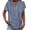 Navy, variant on SuTry Womens Notched V-Neck Short Sleeve Blouse Blue White Vertical Stripe Loose Fit Linen-Look Lightweight Breathable Casual Everyday Tunic Top