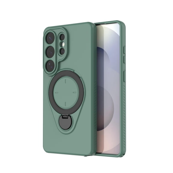 ELEHOLD Magnetic Case for Samsung Galaxy S26 Ultra, Rugged Shockproof Protection Case with Aluminum Stand, Compatible Wireless Charging,Green
