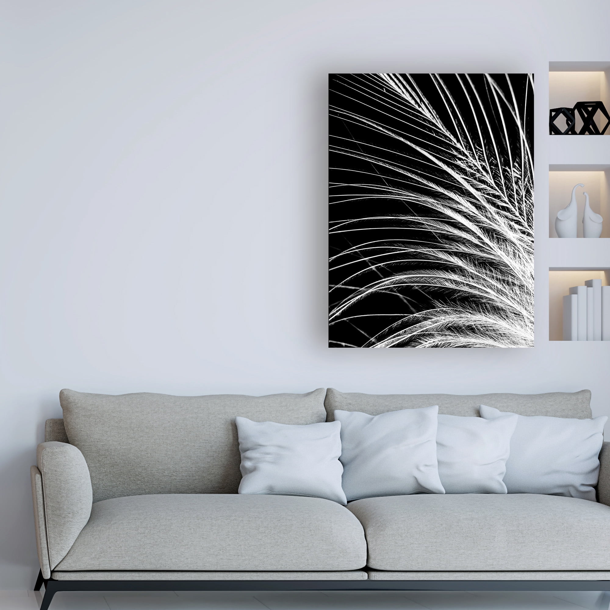 Trademark Fine Art 'White Feather' Canvas Art by Incado
