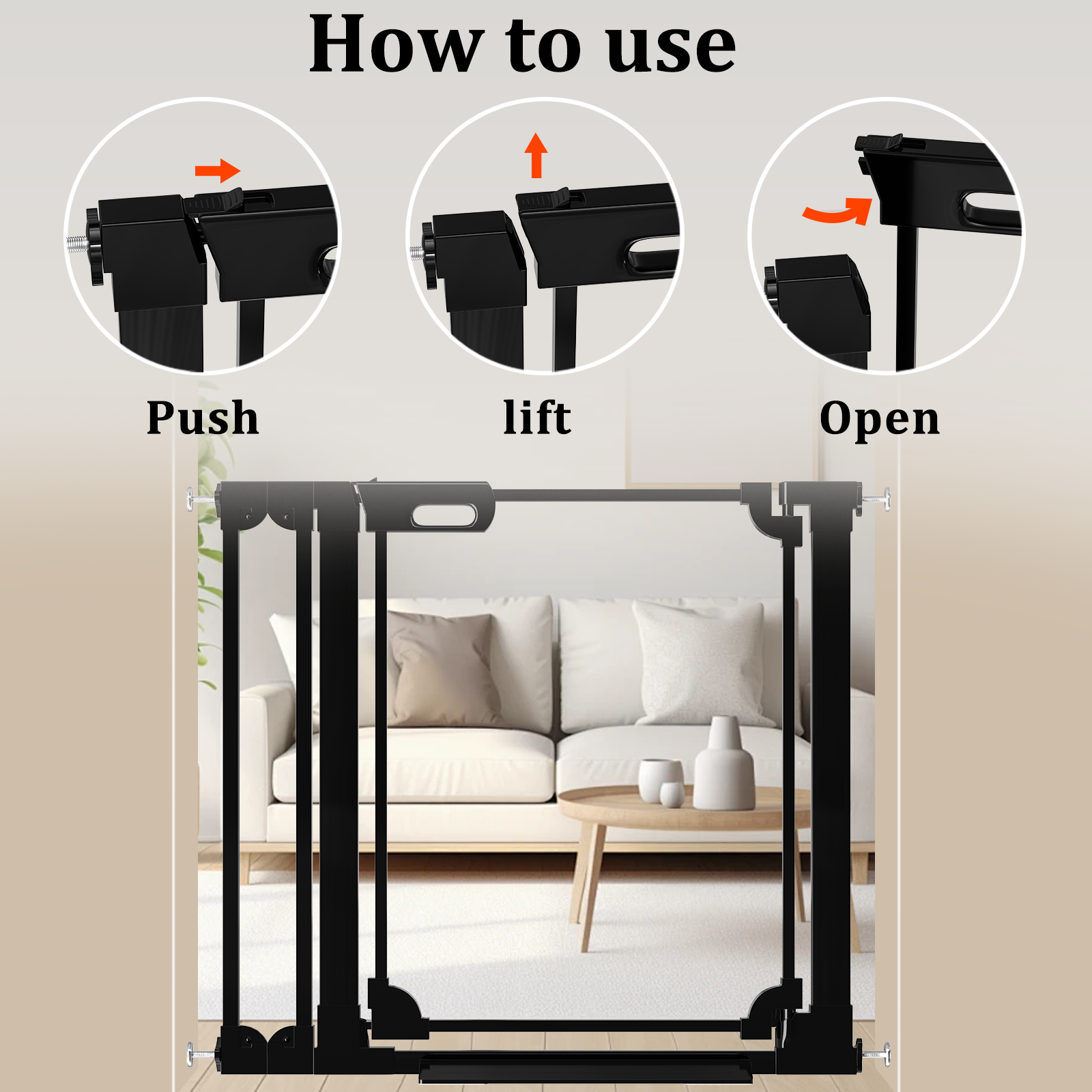 Fairy Baby Clear Acrylic Safety Gate, Black photo 2