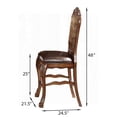 thumbnail image 5 of Beige Cherry Oak Counter Height Dining Chairs (Set of 2) - With Wood Carved Front Legs and Claw Feet, 5 of 5