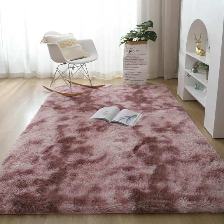 Youloveit Soft Shaggy Area Rug Comfy Rugs Shaggy Living Room Bedroom Area Rugs Anti-Skid Fur Shaggy Carpet Non-Slip Plush Area Rug for Living Room