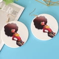 thumbnail image 2 of Mujer Africana Pendiente Colgante Grande de Natural Tribal Boho Joyas - Multicolor, 2 of 9
