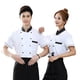 thumbnail image 5 of Sonducket Uniformes de chef Abrigo de chef Respetuoso con la piel Transpirable Resistente al desgaste Trabajo Restaurante Hotel Cocina Ropa de Camisetas Blanco SG, 5 of 6