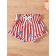 thumbnail image 6 of Cenuakty Baby Girls 3Pcs Summer Outfits, Sleeveless Ruffle Romper + Watermelon/Striped Shorts + Headband Set, 6 of 9