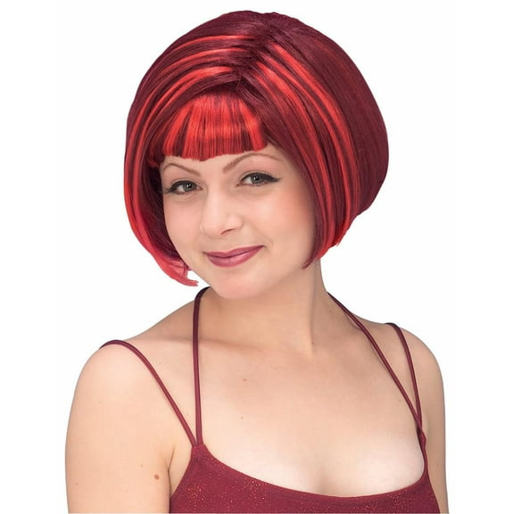 Devil Diva Red Adult Costume Wig