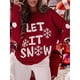 thumbnail image 5 of Suéteres Navideños para Mujer con Estampado Navideño, Corte Holgado, Larga, Estilo Pullover Rojo XXL, 5 of 8
