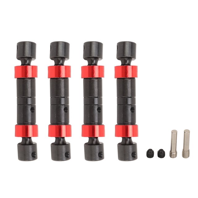 Eje de transmisión 65-75 mm Acero ajustable Sonido de baja rotación Eje de transmisión de tren motriz más eficiente para 1/10 RC Car Crawler Negro