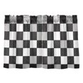 thumbnail image 7 of Yayeee Kitchen Curtains Tier Pair Light Filtering 27"x36" Rod Pocket Short Cafe Window Panel, Black White And Grey Plaid Pattern, 7 of 7