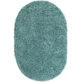 thumbnail image 4 of Unique Loom Davos Shag Collection Area Rug - Solid (3' 1" x 5' 3" Oval Aqua), 4 of 7