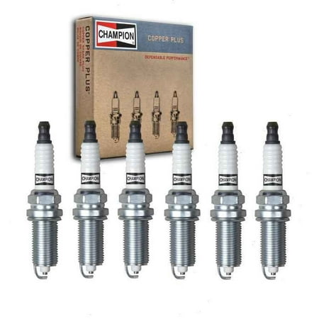 6 pc Champion Copper Plus Spark Plugs compatible with Lexus ES350 3.5L V6 2019-2020