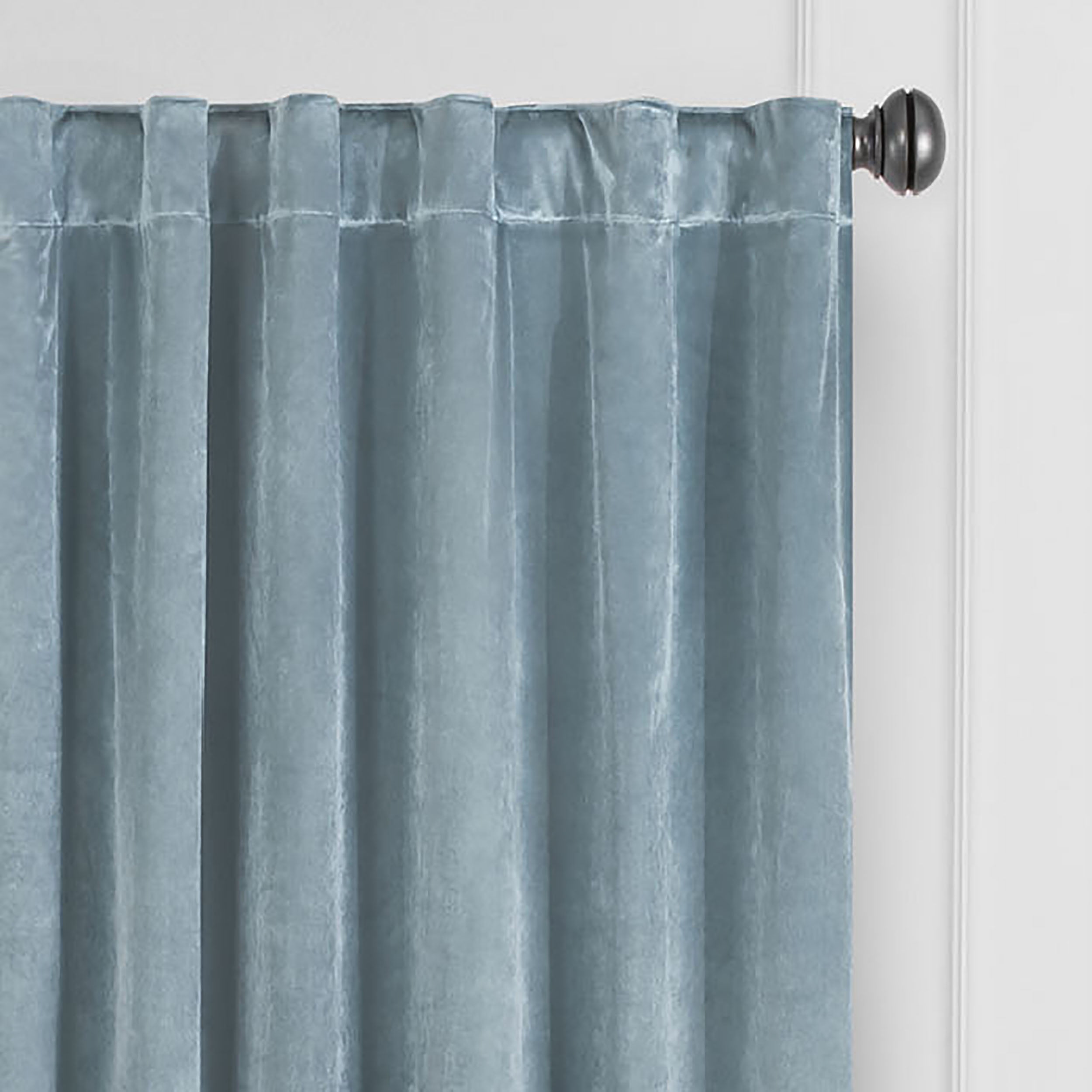 Eclipse Absolute Zero Harper Absolute Zero 100% Blackout 50 x 84 Curtain Panel in Blue