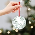thumbnail image 6 of Eucalyptus Leaf Sage Green Crystal Glass Christmas Ornament Xmas Decor Indoor Home Holiday Party Gifts Australia Botanical Small Leaf Pattern Holiday Ornaments, 6 of 8