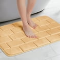 thumbnail image 2 of REGALWOVEN Alfombrilla de baño de espuma viscoelástica, alfombra de baño suave y absorbente, antideslizante, gruesa, de secado rápido, color caqui 16" x 24", 2 of 6