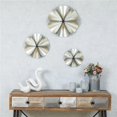 thumbnail image 1 of Luxen Home 3pc Silver Flower Wall Decor, 1 of 1