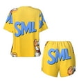 thumbnail image 5 of Lsque Sml Jeffy Women's Short-Sleeved Pajama Set - 2 Piece Soft and Lightweight Sleepwear Set-XX-Large, 5 of 9