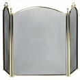 thumbnail image 2 of Uniflame Large 3 Fold Arched Iron Fireplace Screen With Woven Mesh - 54"Wx34"H, 2 of 3