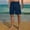 Blue, variant on Elastic Waist Men's Summer Casual Breathable Shorts Solid Color Straight Leg Cropped Shorts Sports Shorts