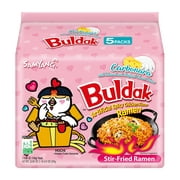 5 packsSAMYANG Carbo Buldak Hot Chicken Flavor Ramen Stir Fried Instant Noodle Korean Hot Noodle