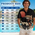 thumbnail image 4 of Psesaysky Japanese Style Shark Couples Matching Hawaiian Outfit Great Wave Print Mens Short Sleeve Shirts or Womens Sleeveless Tank Sundress with Pockets Beach Vacation Outfit, 4 of 7