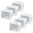 thumbnail image 1 of 6 Pcs Plastic Window Blinds Headrail Bracket White Head Track End Cover Holder Box Mounting Bracket for Window Blinds, 1 of 12