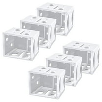 6 Pieces Vertical Blind Bracket White Profile Box Mounting Bracket Replacement Plastic Window Blinds Headrail Bracket