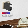 thumbnail image 6 of Triple Port Wall Charger Dual Type C And USB 12W 5V 2.4A Smart Load Balancing Multiple Safety Protections US Plug, 6 of 7