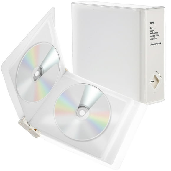 UPOUART Portable Hard Plastic CD Case CD Disc Holder Simple Protection for Family Office 1 Set