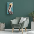 thumbnail image 4 of Trademark Fine Art K.C. Grapes Pelican On Wood Pickets Canvas Wall Art - 12x24, 4 of 4