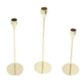 thumbnail image 1 of Matte Gold Candle Holders Set, Easy Installation Multi Purpose Candle Holders All Metal Structure  For Weddings For Restaurants, 1 of 8