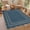 Cyan Blue, variant on Linen Color Jute Runner Rug 2x6FT – Modern Scalloped, Machine Washable, Low Pile, Non-Slip Neutral Edgeed Carpet for Entryway, Kitchen, Hallway, Bedroom, Indoor/Outdoor, Mark Resistant